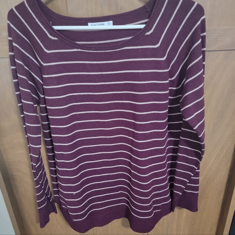 Nwot! Stitch Fix Pink Clover XL Soft Striped Top